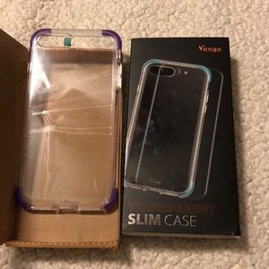 Brand new Purple and clear iPhone plus case